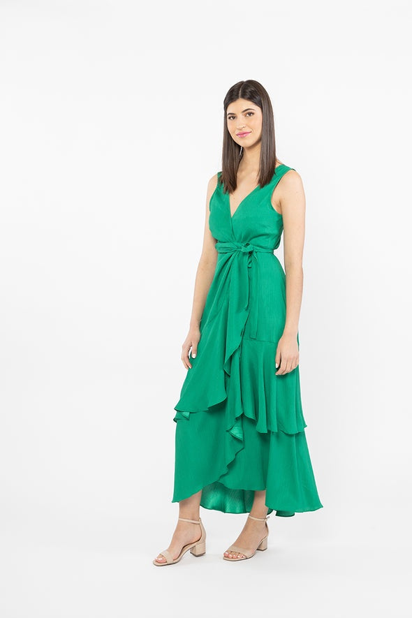 Vibrant Maxi Dress - Fauna Crinkle