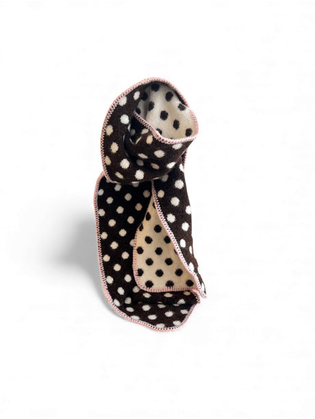 MINX Dots Scarf - Chocolate & Pink