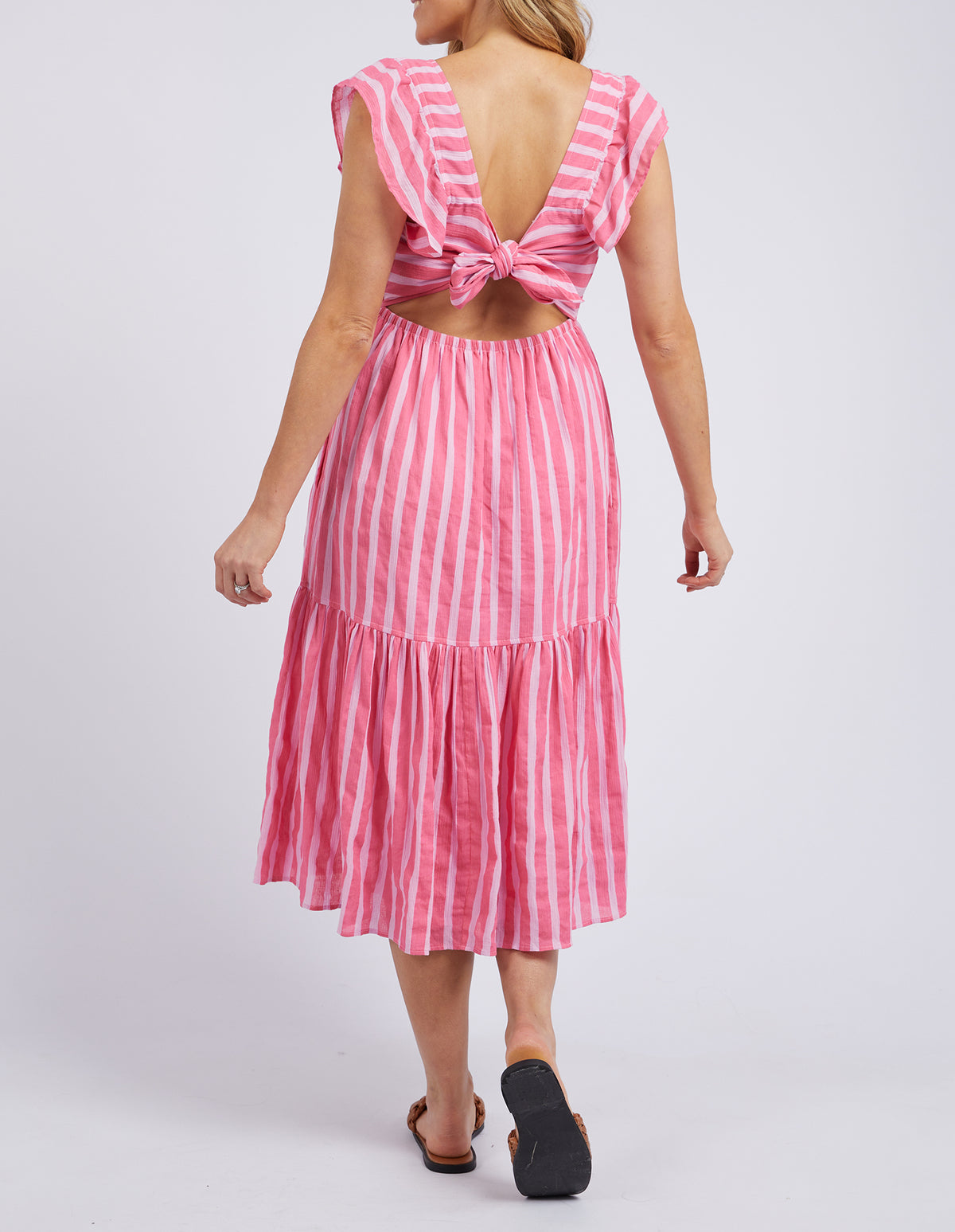 Ashley Dress - Pink Punch Stripe