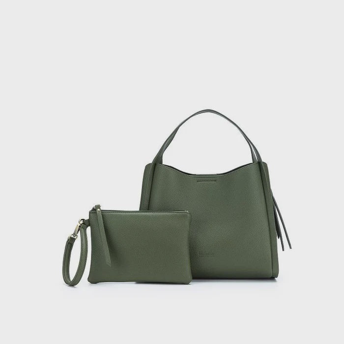 ASTRID OLIVE 2 PIECE HANDBAG