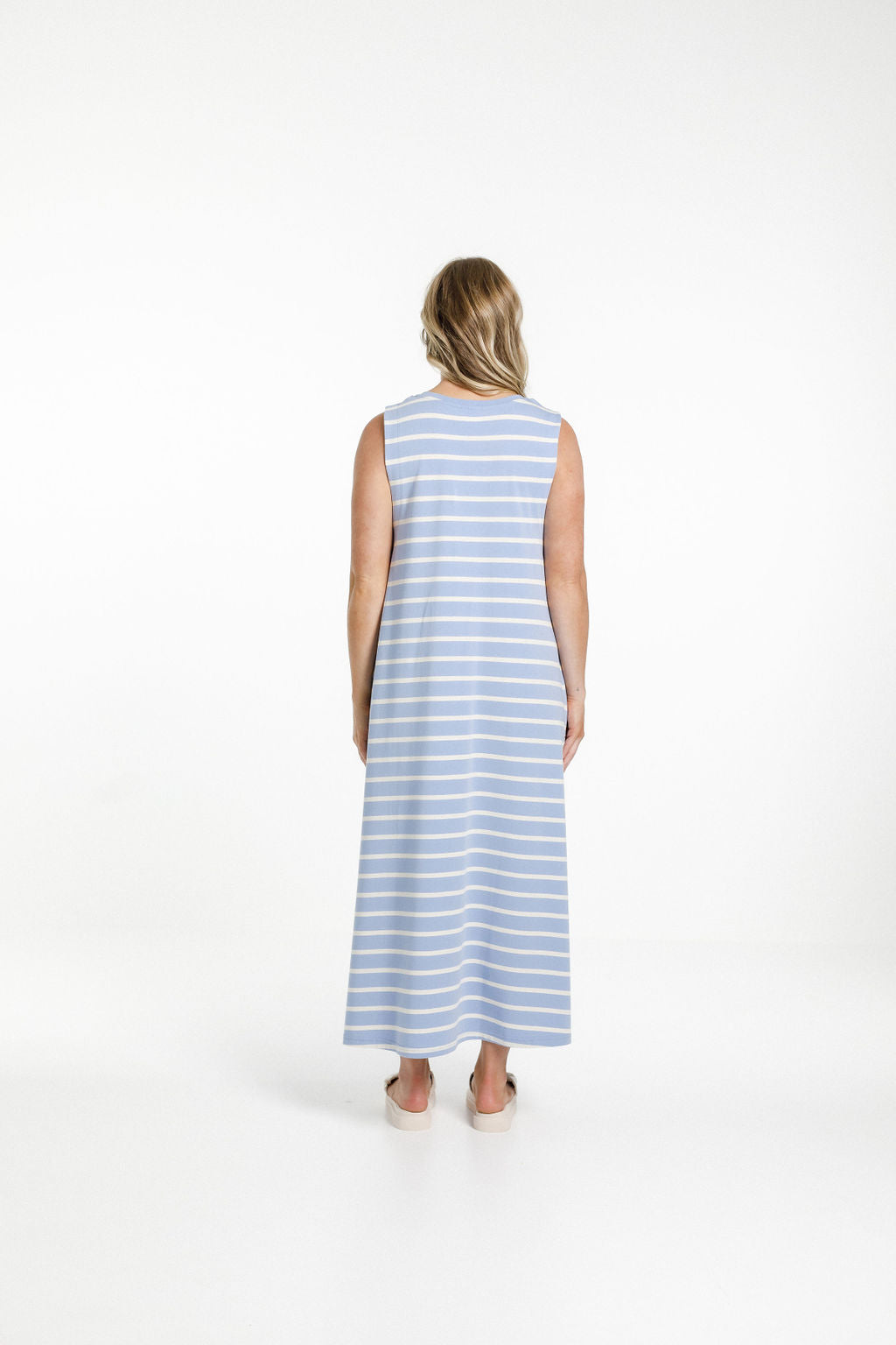 Bella Dress Cerulean Stripes -  by Home-lee