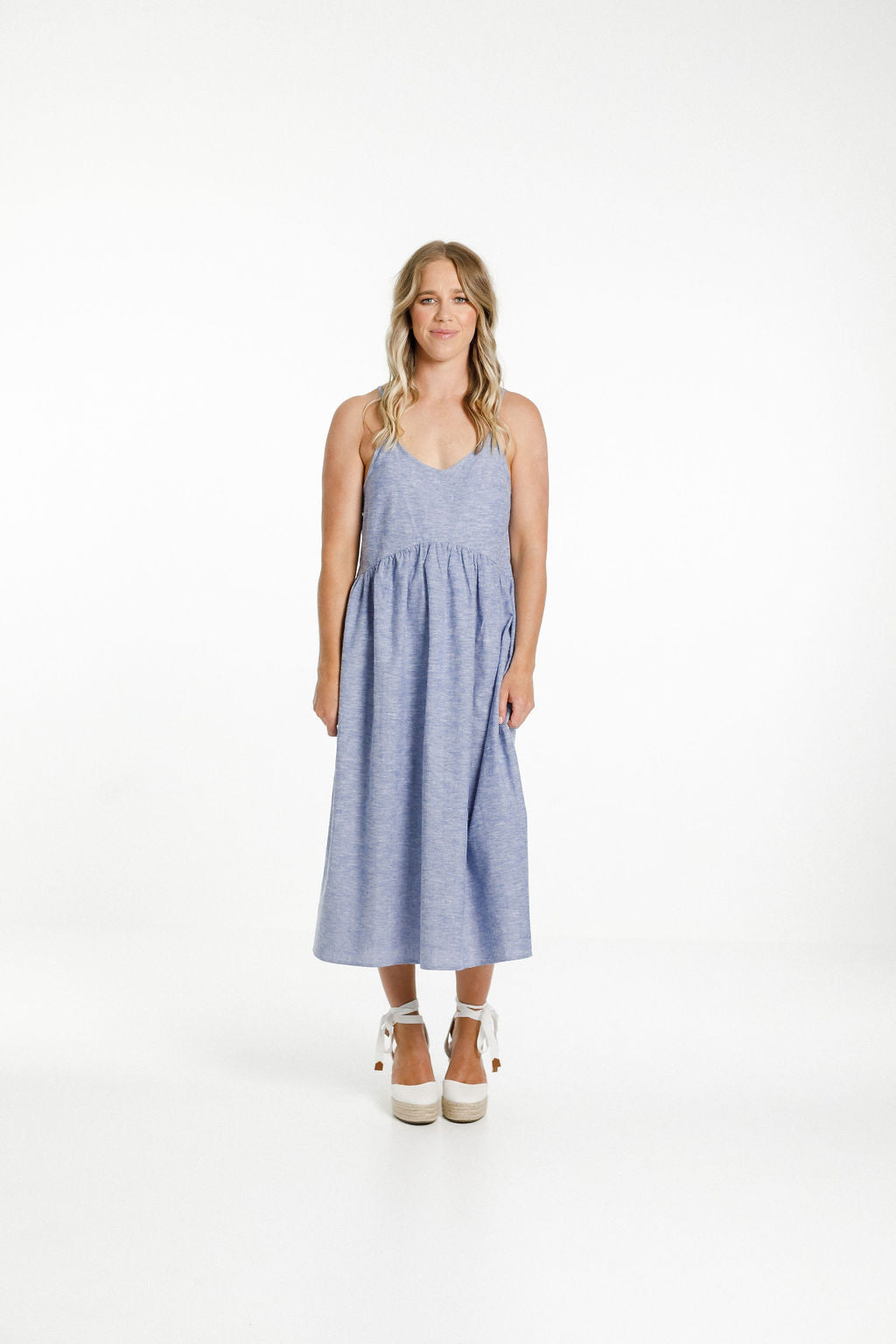Adaline Dress Sky - by Home-lee