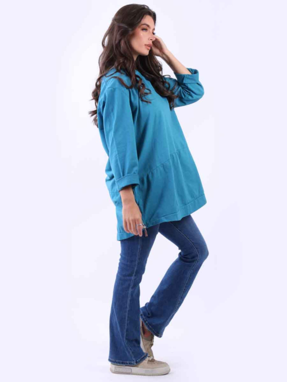 Harper Zip Sweater | Teal