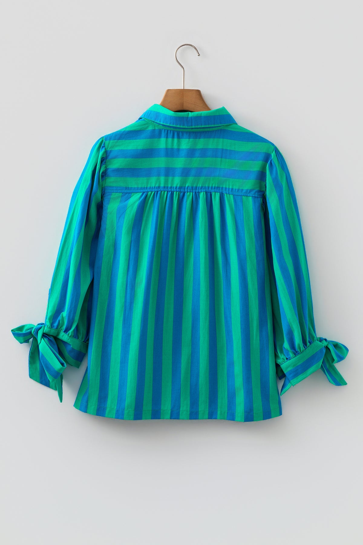 Ocean Mint Stipe  Tie Shirt
