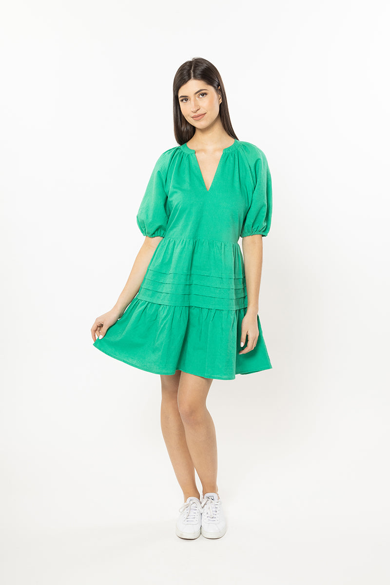 Courageous Mini Dress - Festive Green
