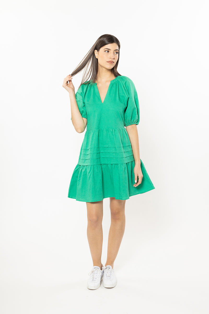 Courageous Mini Dress - Festive Green