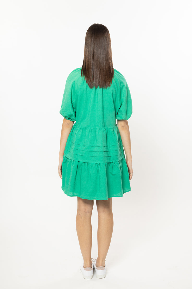 Courageous Mini Dress - Festive Green