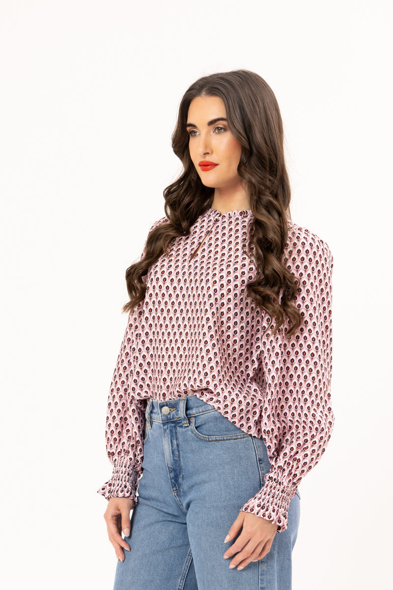 Movement Blouse - Merlot Ember