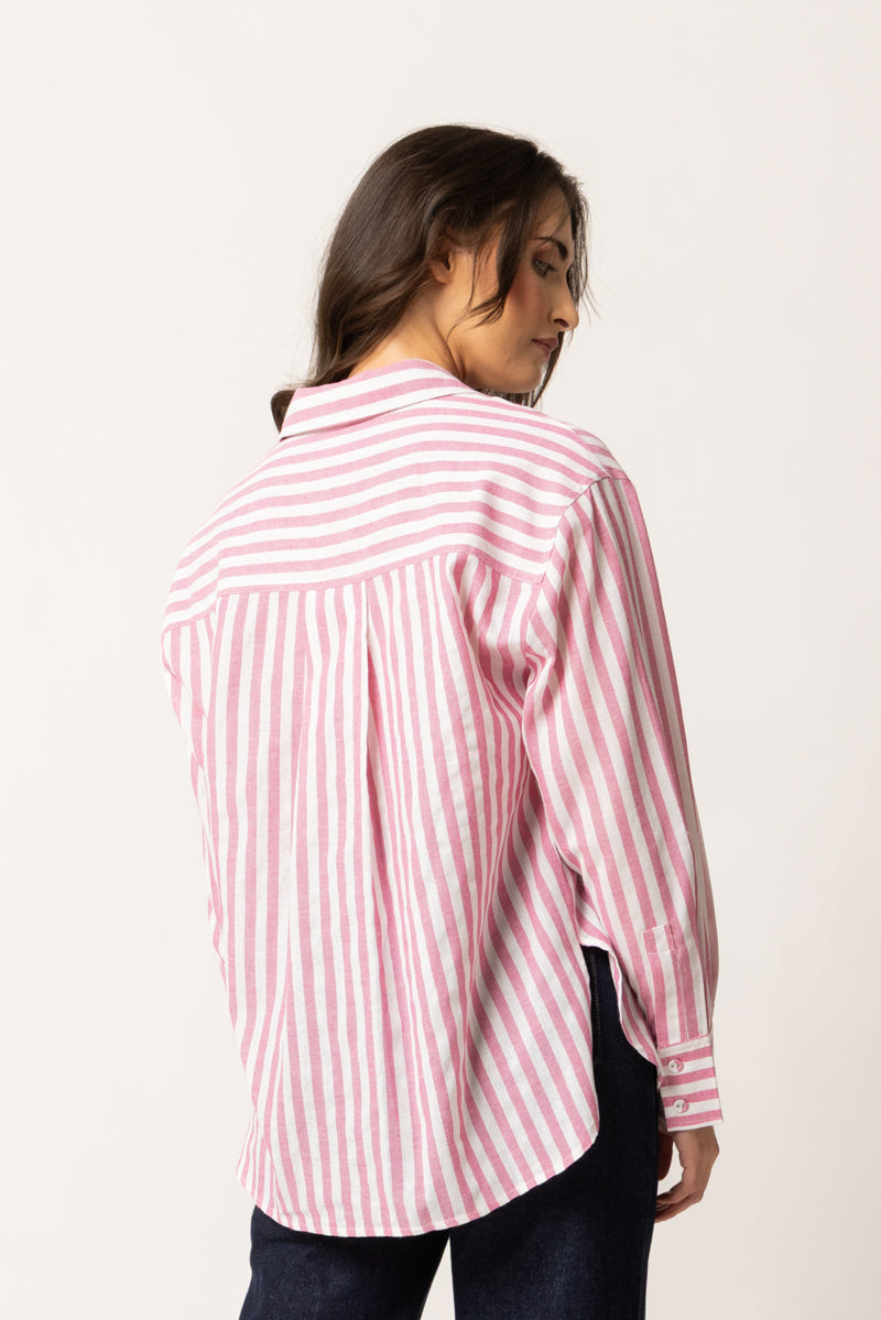 ESSENTIAL SHIRT | Pink Stripe