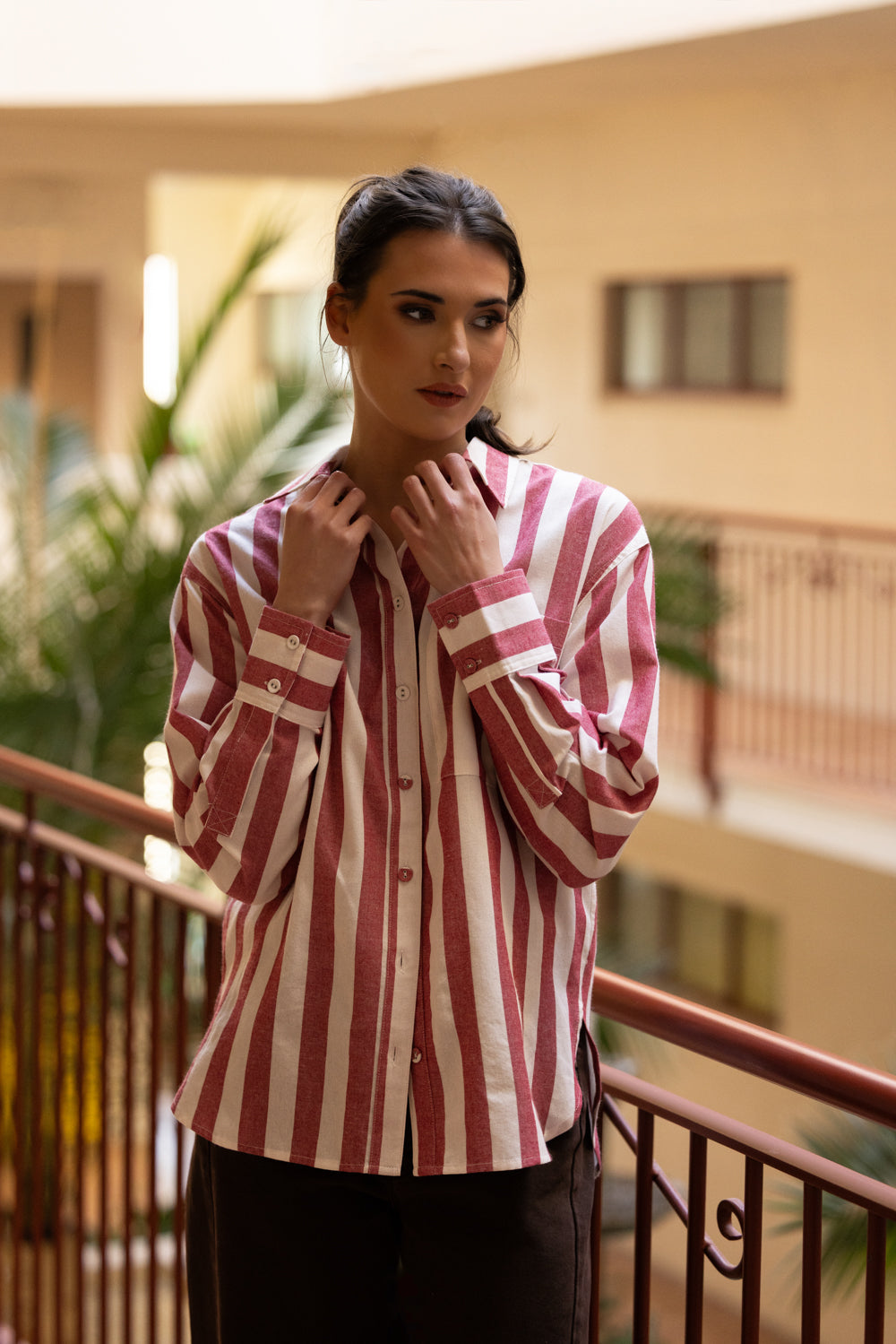 ESSENTIAL SHIRT | Pink Stripe