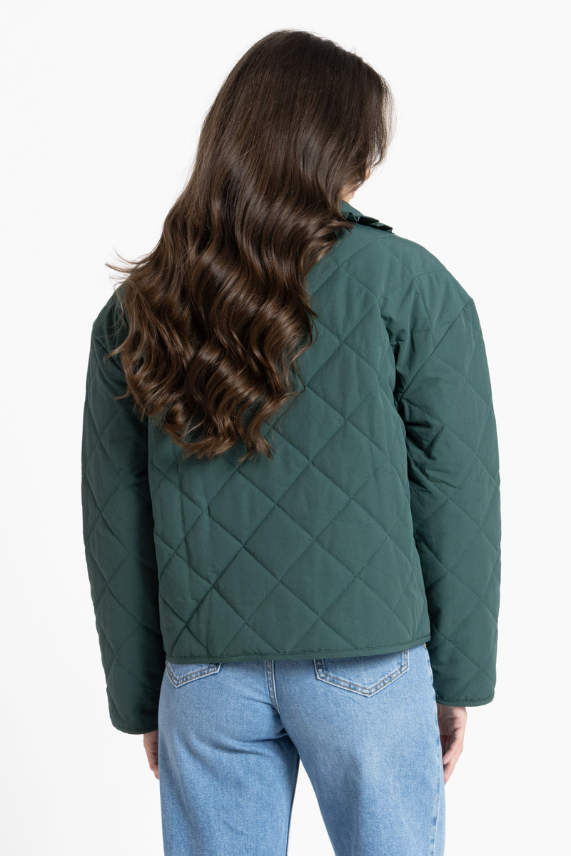 FRILLED JACKET | Moss