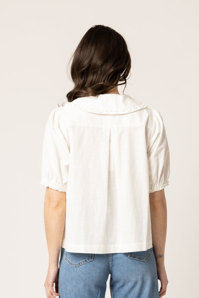 WHIMSICAL SHIRT | White Linen Blend