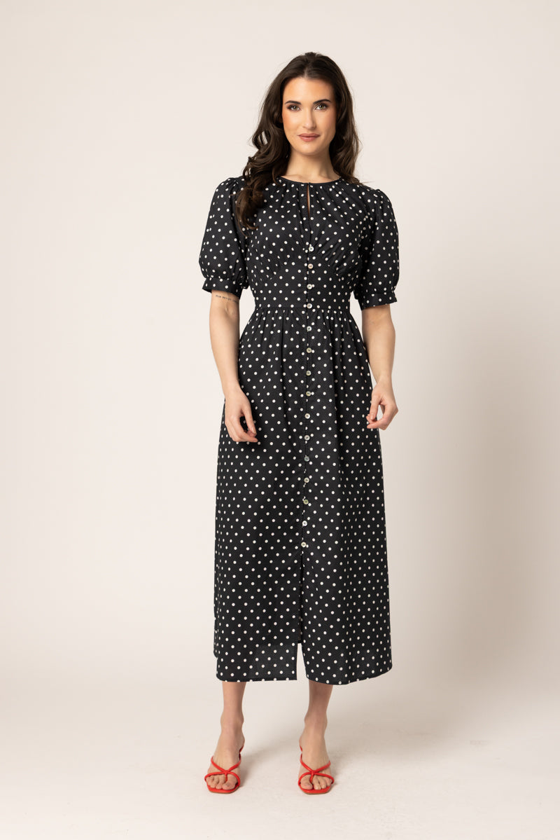 MUSE DRESS | Black White Cotton