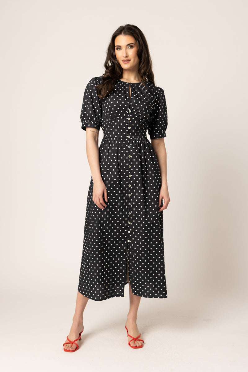MUSE DRESS | Black White Cotton