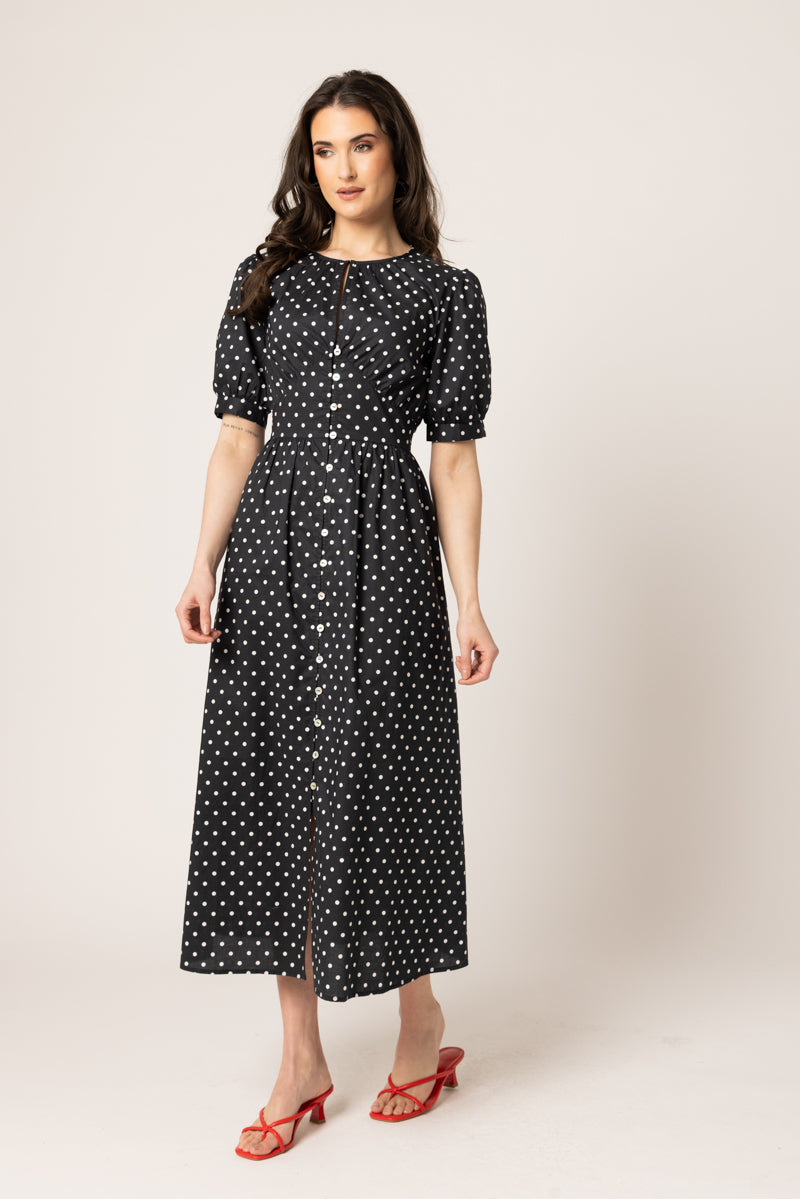 MUSE DRESS | Black White Cotton