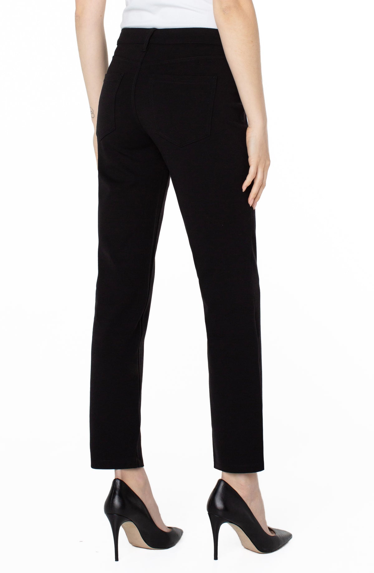 Madonna Slim Knit Pant - Black