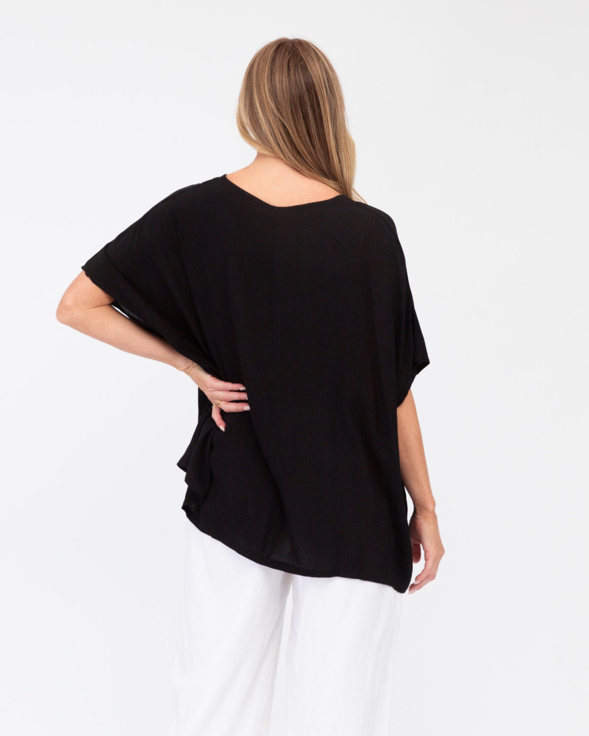 Luxe Oversized Top - Black