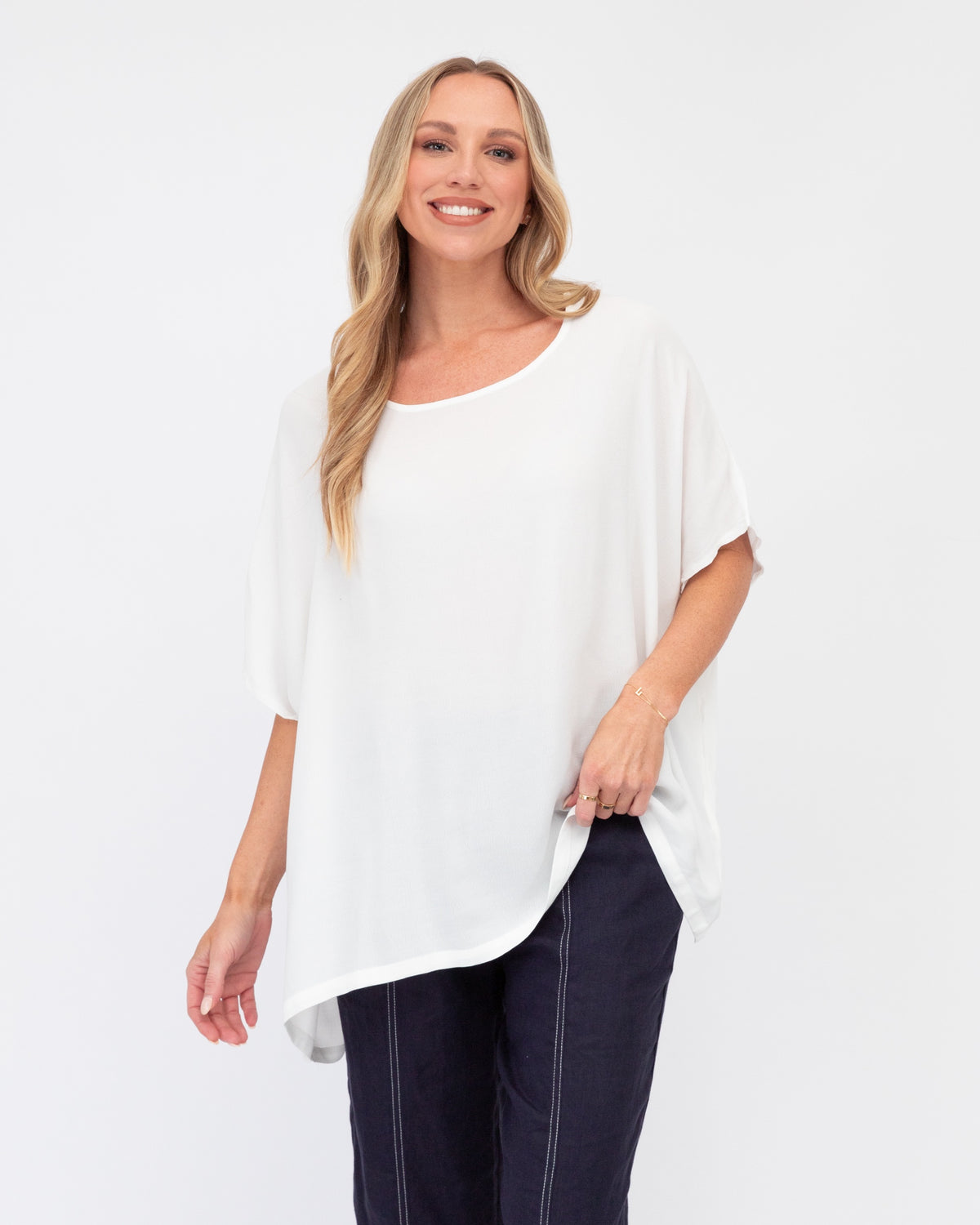 Luxe Oversized Top - White