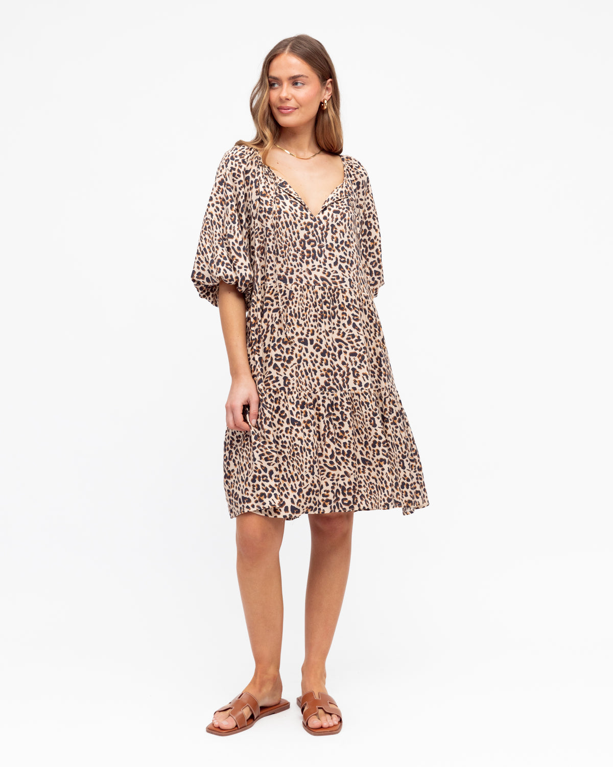 Savannah Mini Dress - Leopard