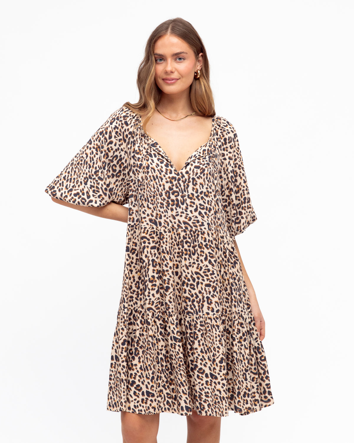 Savannah Mini Dress - Leopard