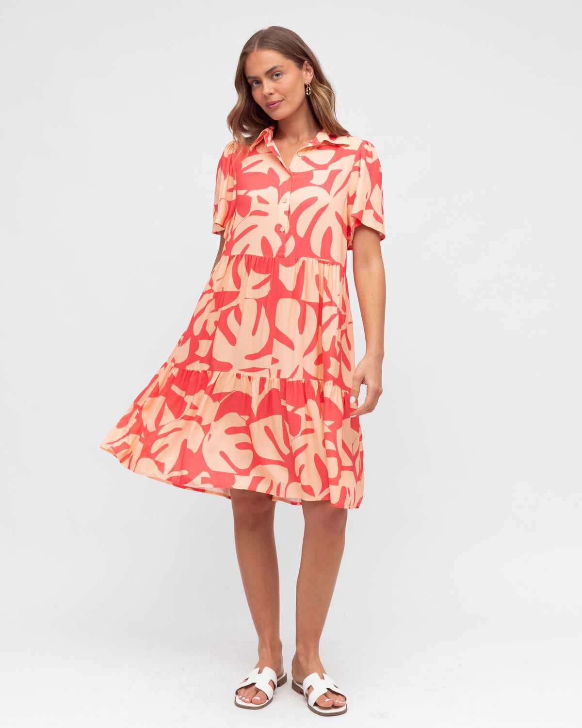 Noa Dress - Red and Orange