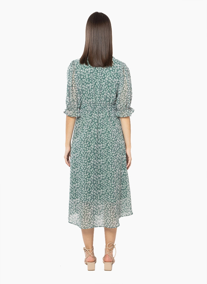 Sincere Midi Dress - Forest Floral