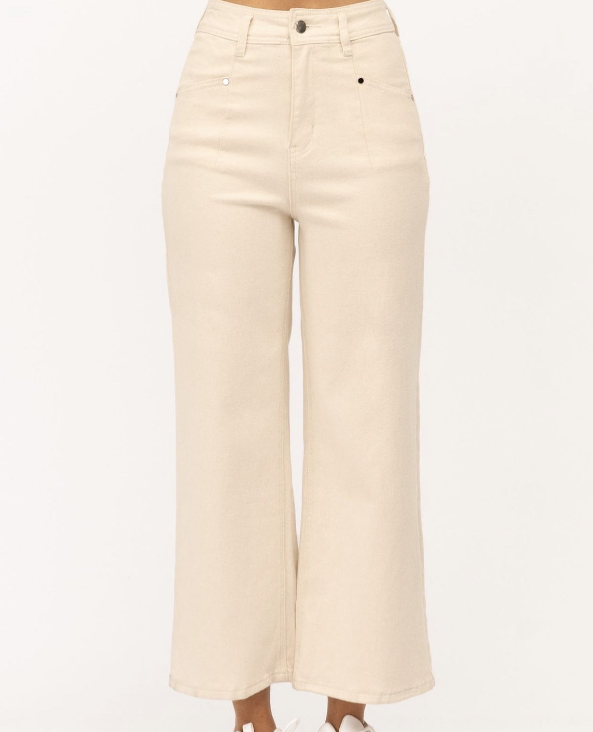 Crop Jeans (Stretch) - Oatmeal