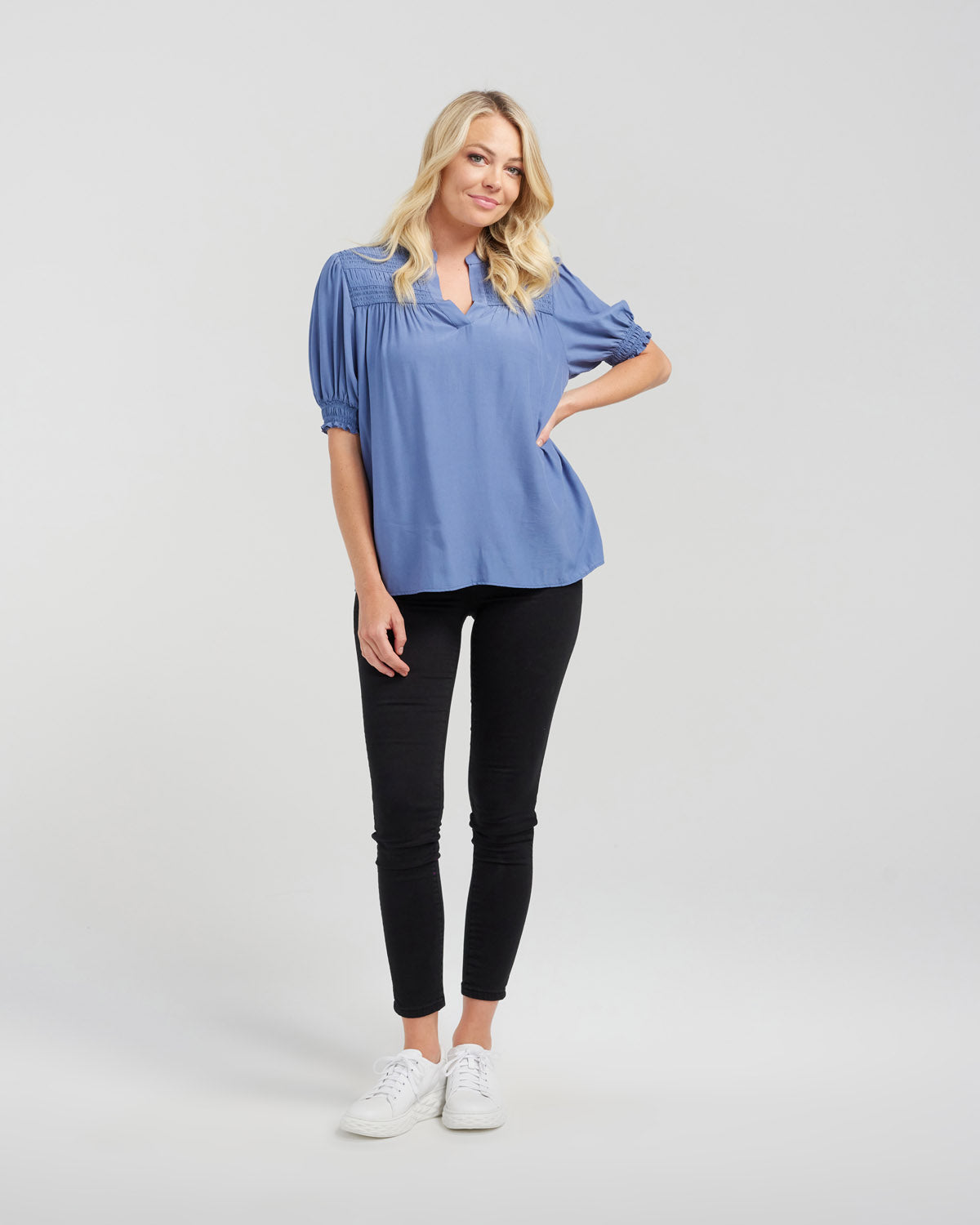 Bella Blouse - Blue