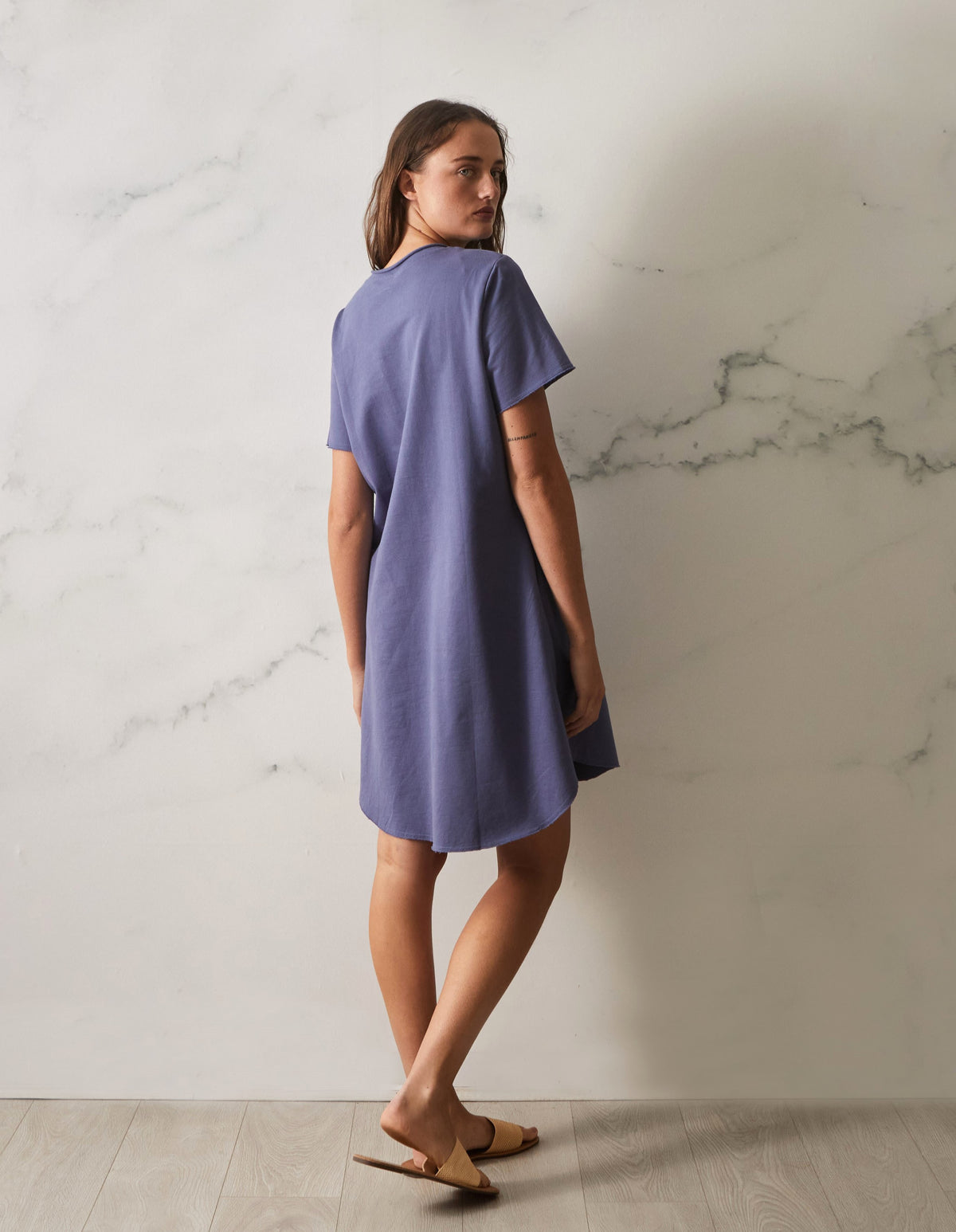 Kali Sweat Dress - Denim Blue