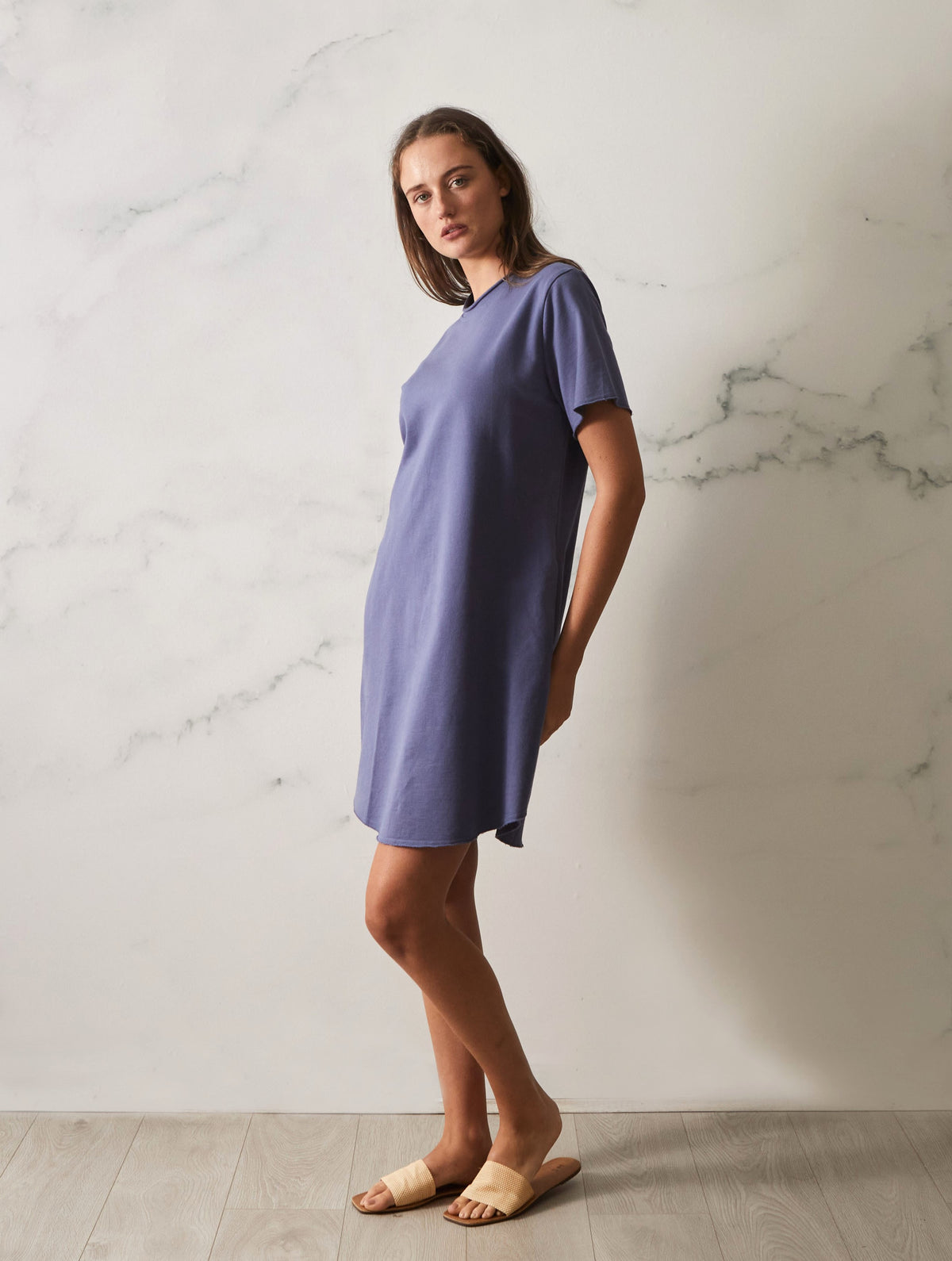 Kali Sweat Dress - Denim Blue