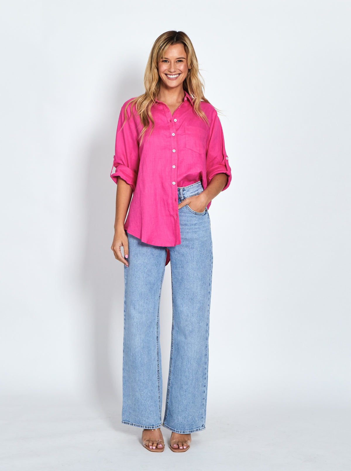 Adele Shirt - Fuschia
