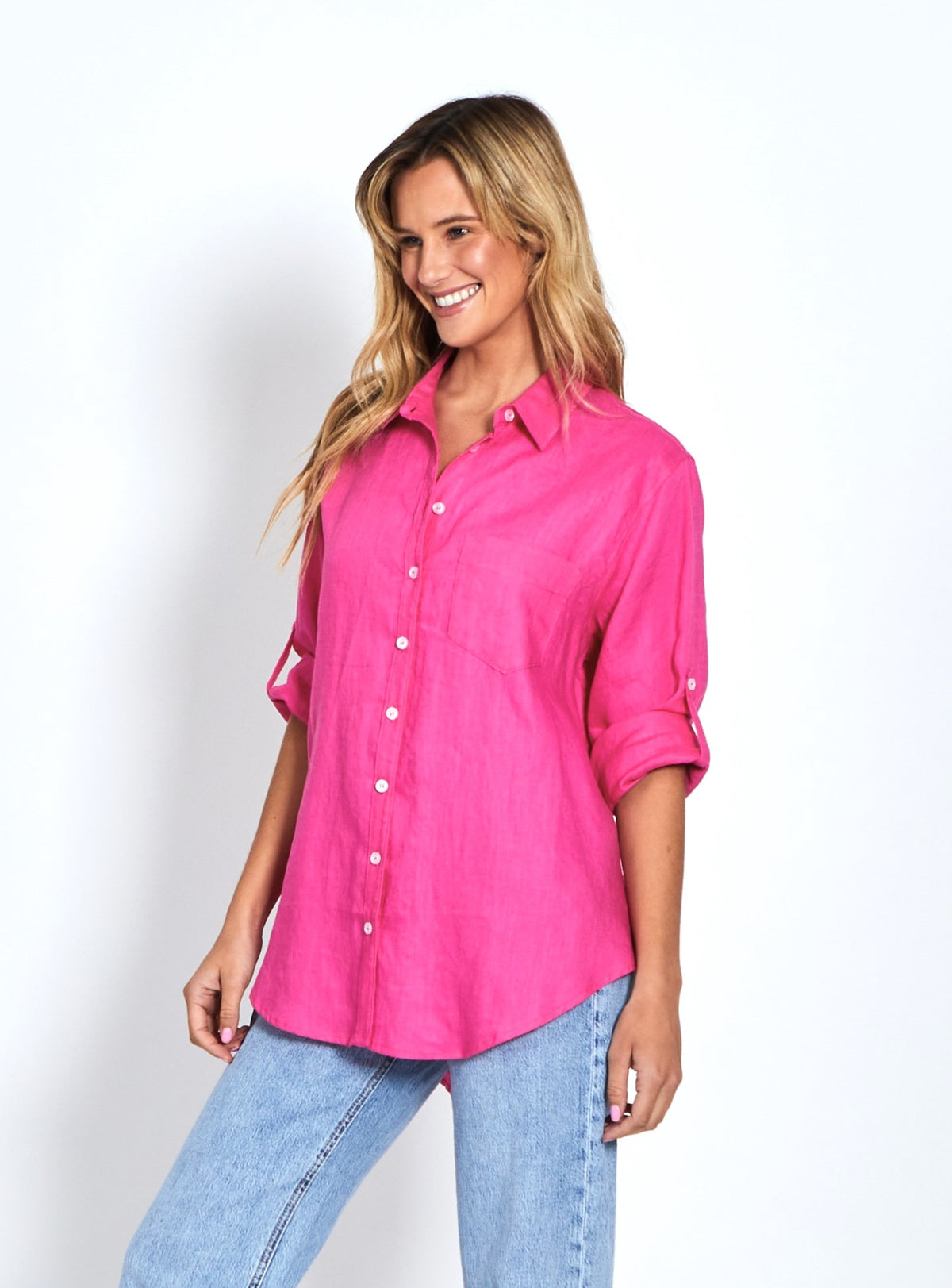 Adele Shirt - Fuschia