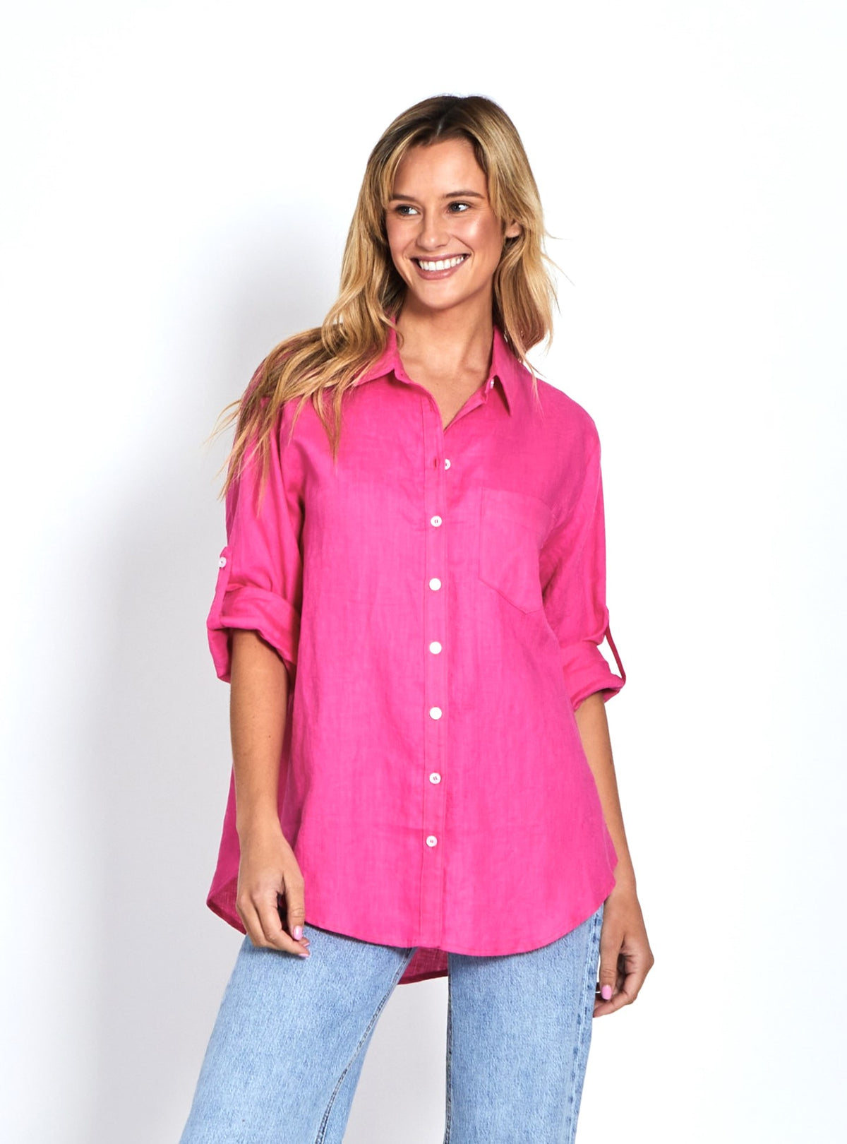Adele Shirt - Fuschia