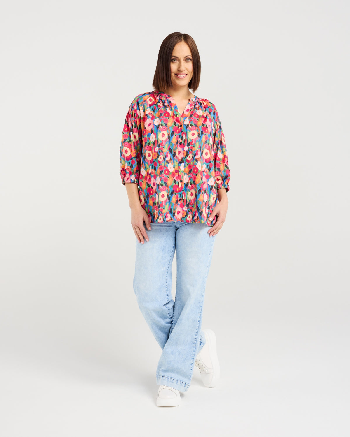 Evie Top - Canvas Bloom