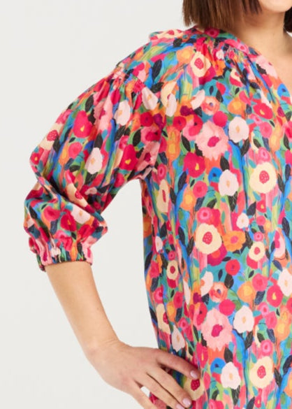 Evie Top - Canvas Bloom