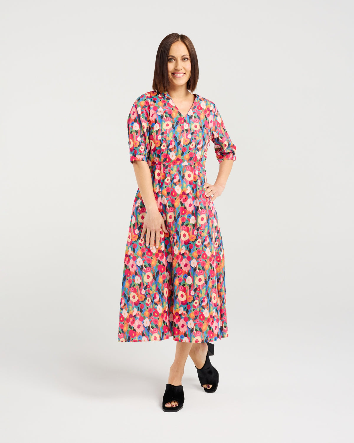 Margot Dress - Canvas Bloom
