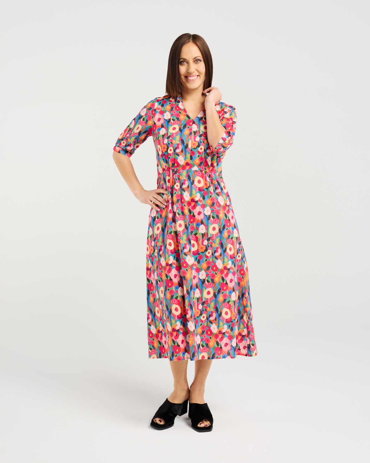 Margot Dress - Canvas Bloom