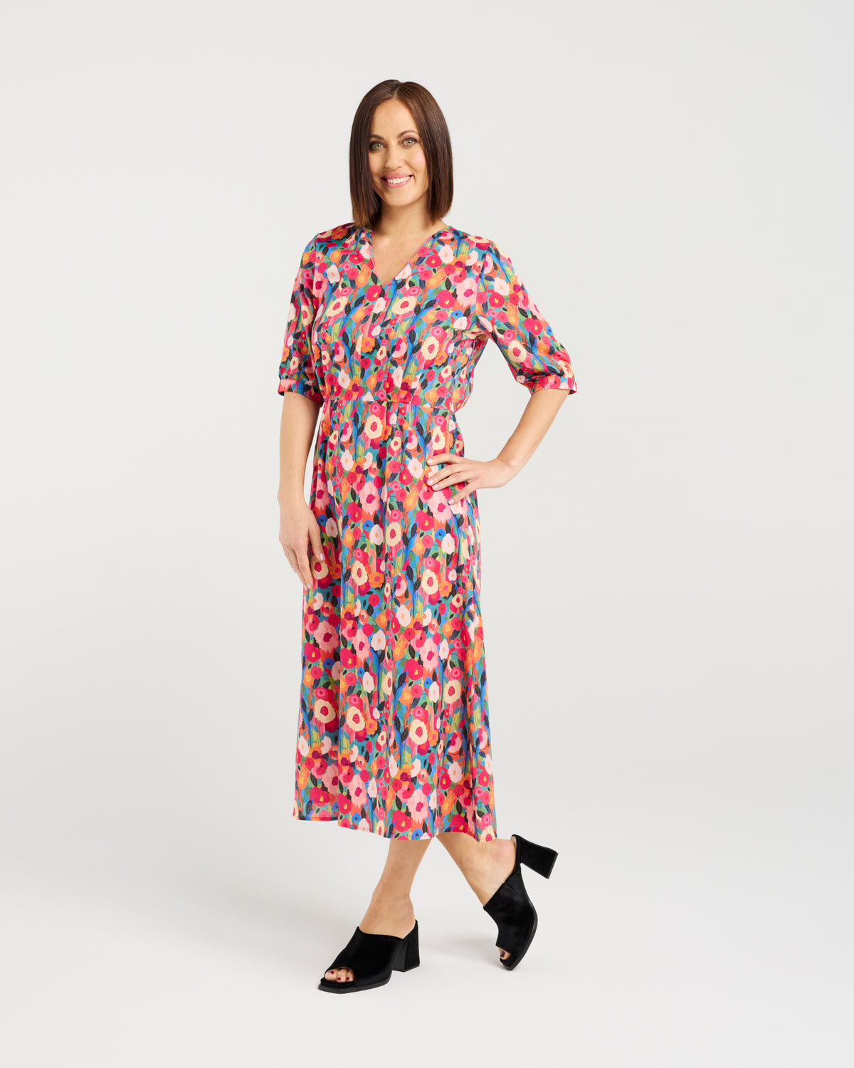 Margot Dress - Canvas Bloom
