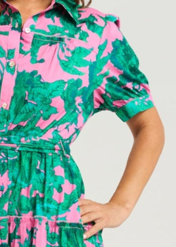 Elise Dress - Pink Jungle