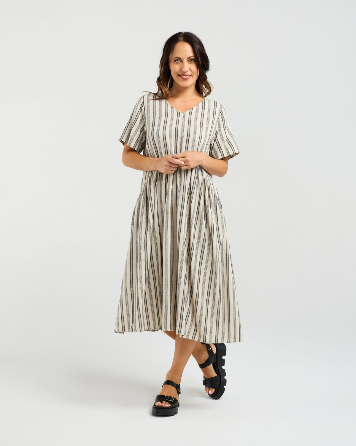 Leona Dress - Ivory Weave