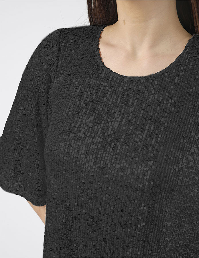 Alexis Top Black Sequins