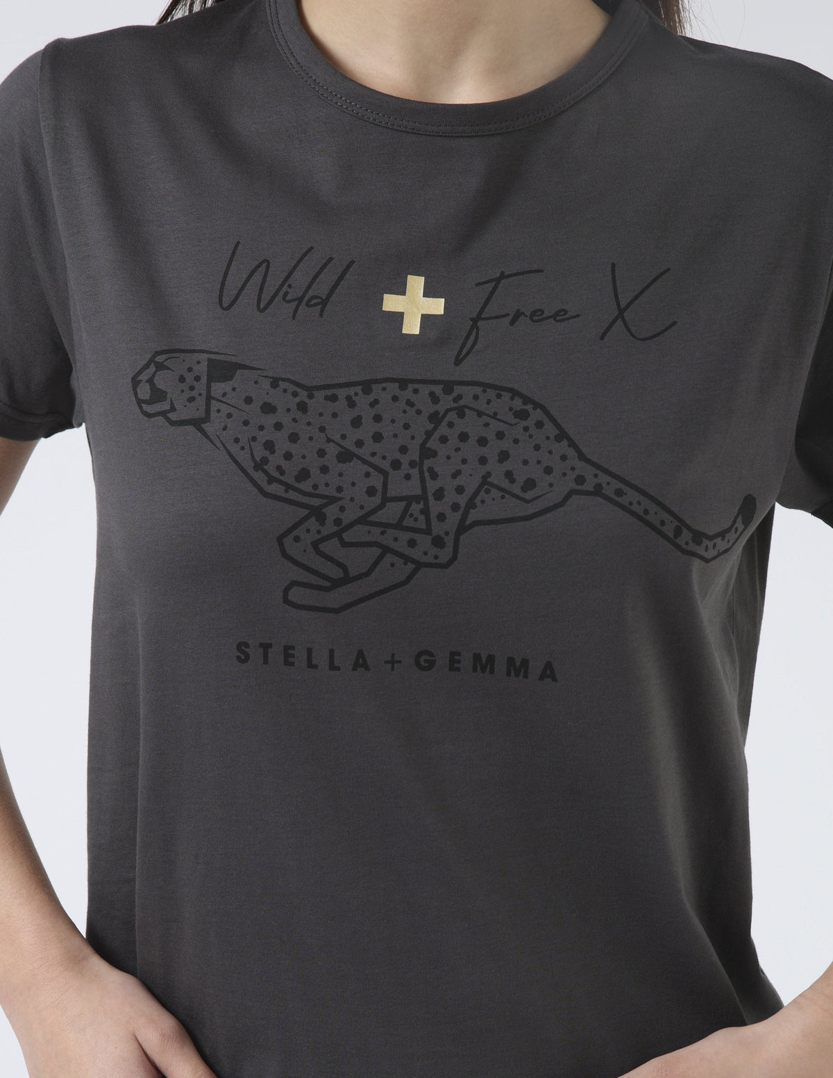 Ace Tee - Grey Snow Leopard