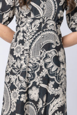 Cheerful Dress - Sand Flower