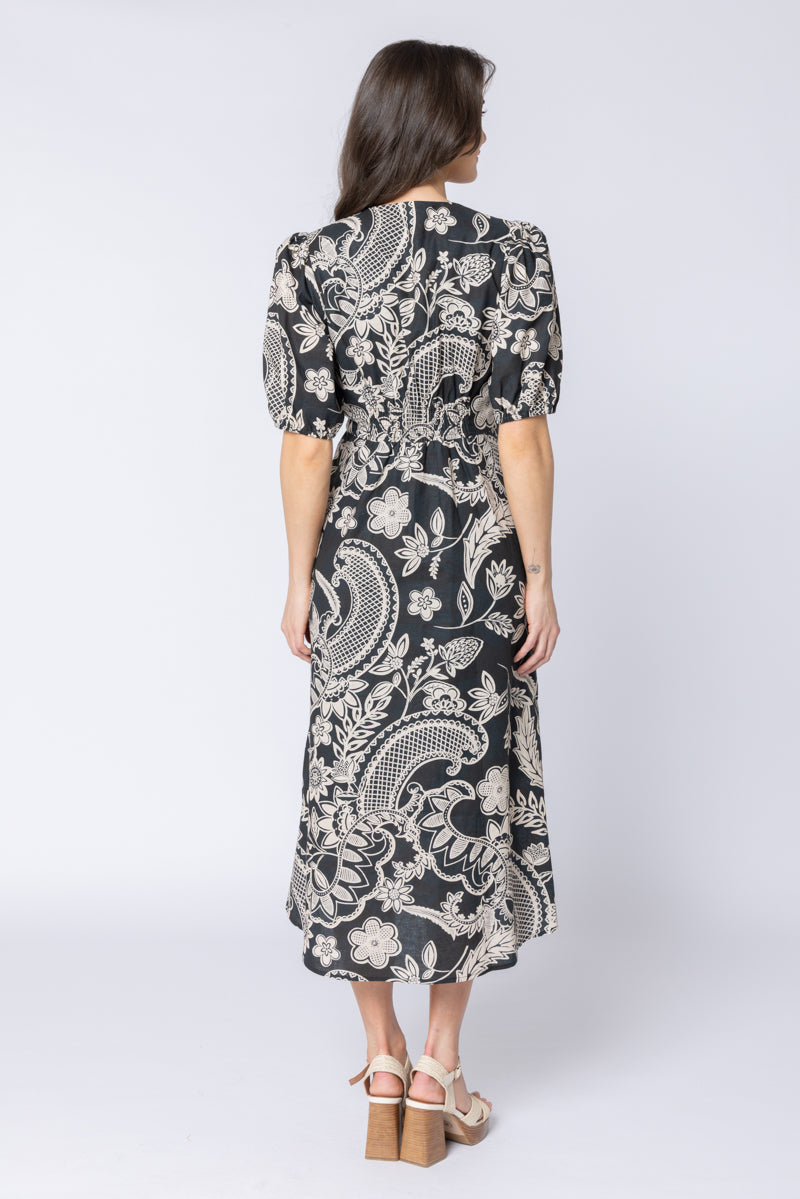 Cheerful Dress - Sand Flower