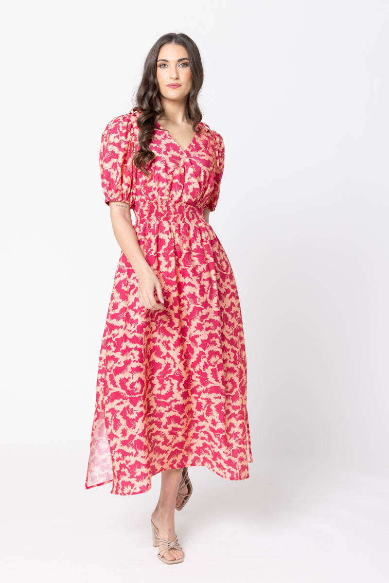 Skillful Midi Dress - Rosette Burst