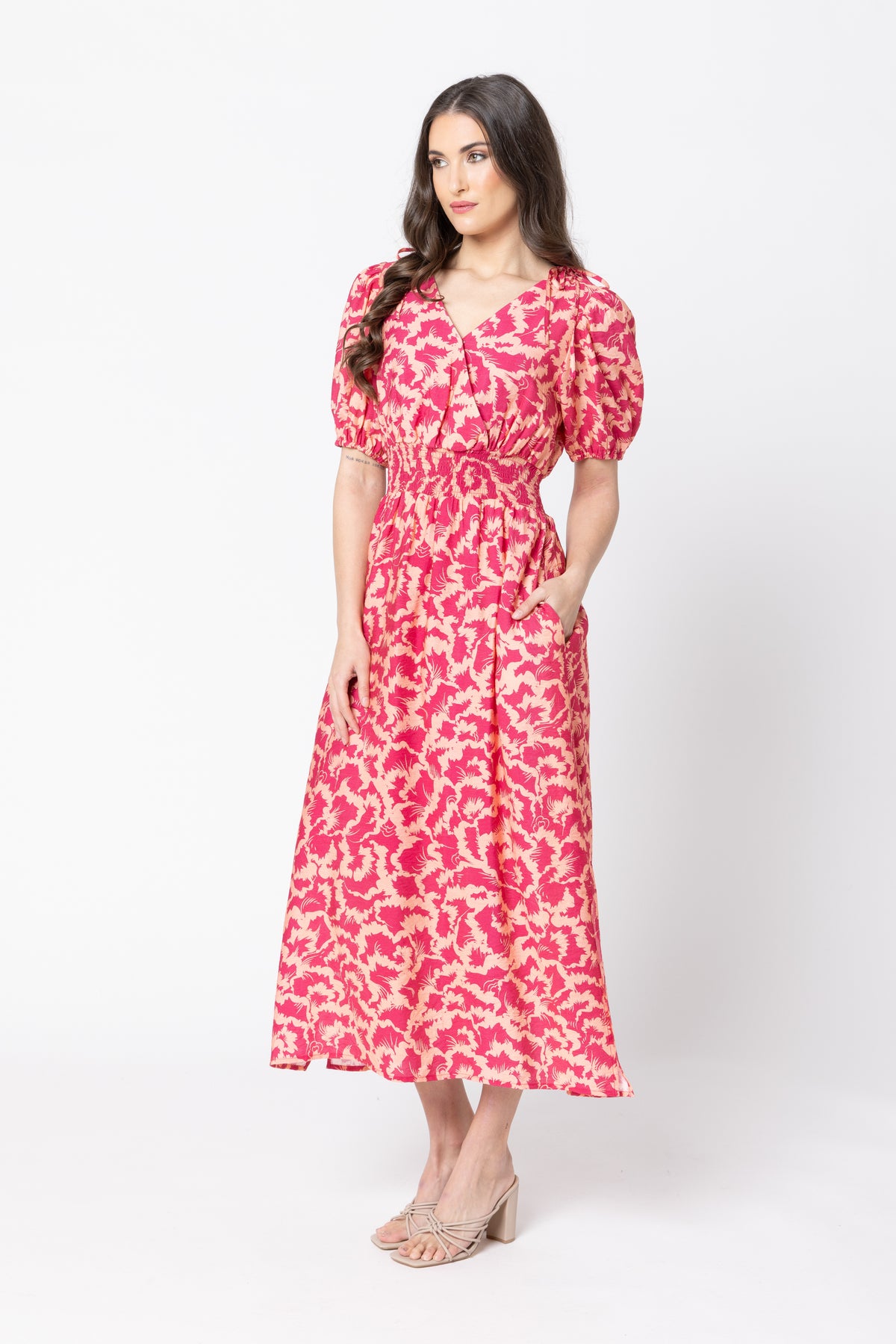 Skillful Midi Dress - Rosette Burst
