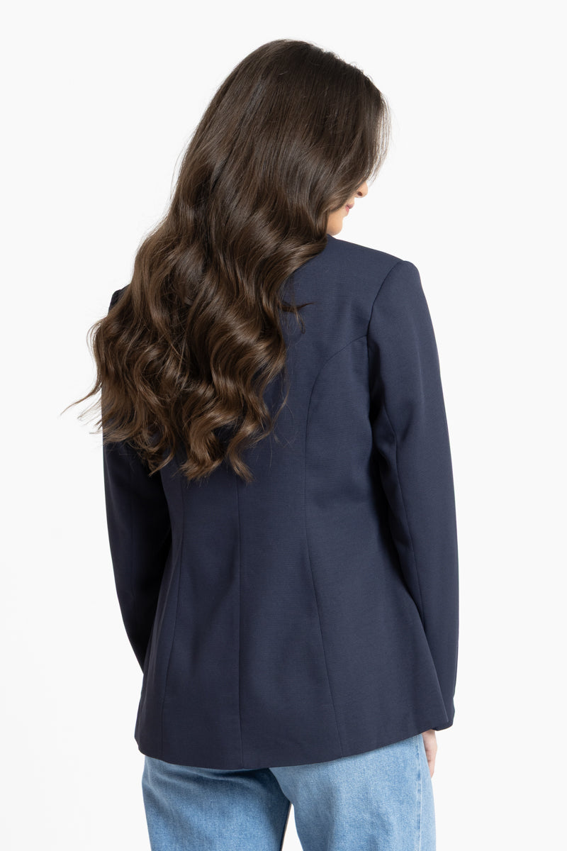 Jordanna Blazer  | Navy with Navy & White Spot