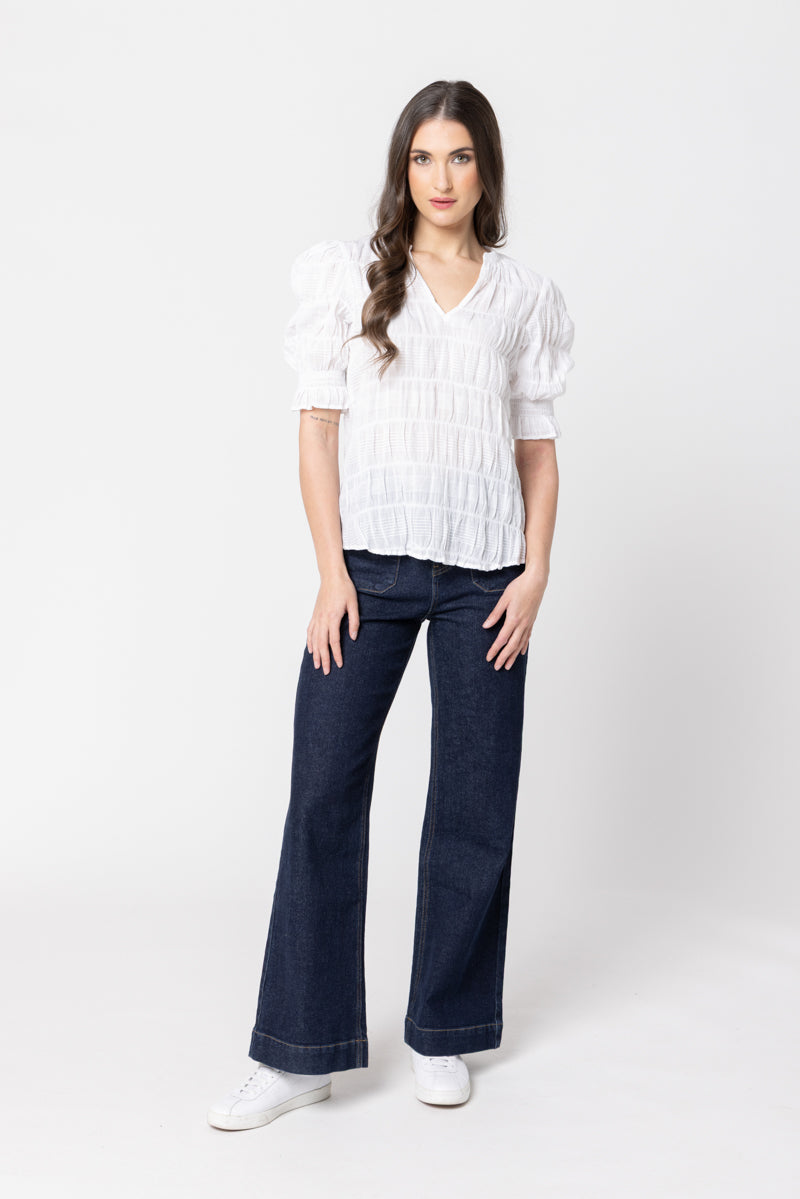 Carefree Butterfly Top - White