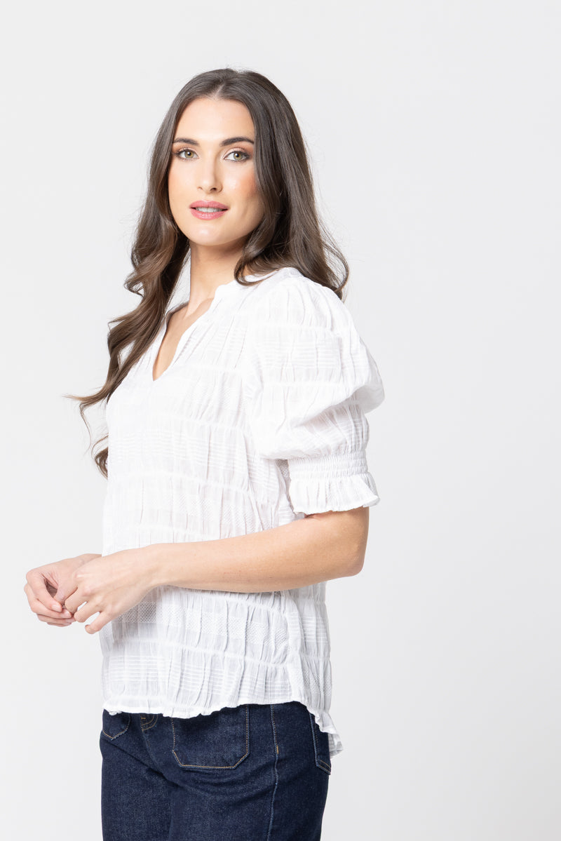 Carefree Butterfly Top - White