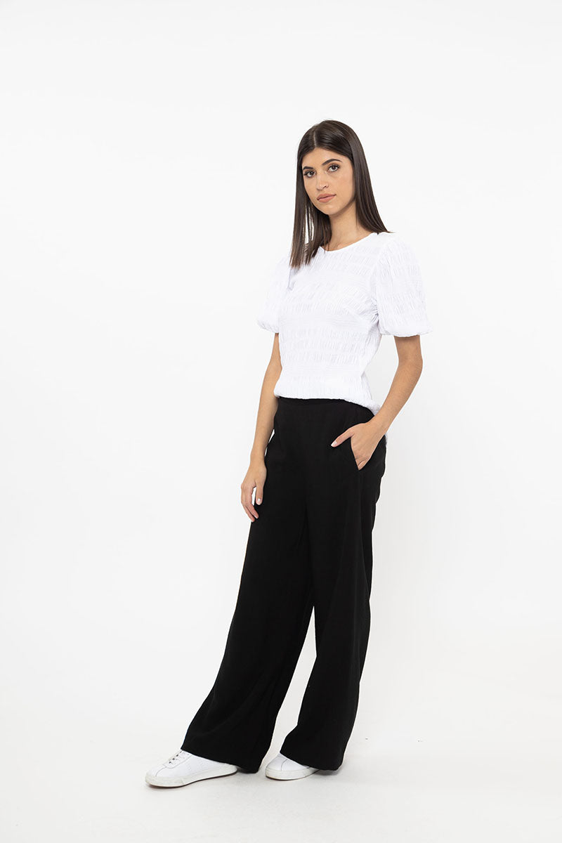 Essential Wide Leg Pant - Black